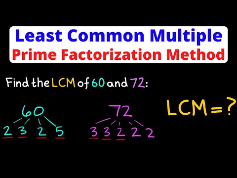 Find the Least Common Multiple (LCM) of Large Numbers | Prime Factorization Method | Eat Pi