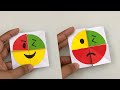 How to make paper emoji magic card for kids  nursery craft ideas  paper craft easy  kids crafts