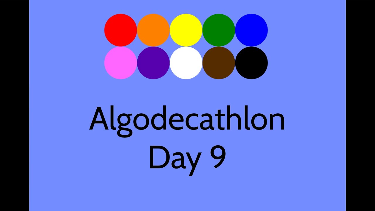 Algodecathlon Day 9 - YouTube