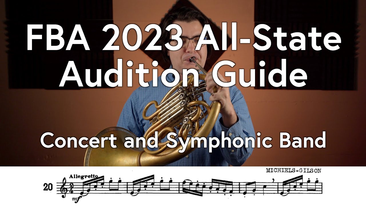 FBA 2023 AllState Concert and Symphonic Band Audition Guide Scott