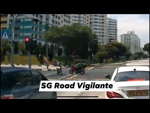 24oct2021 jurong west cyclist fail to conform to red light signal & get knock over by motorcyclist