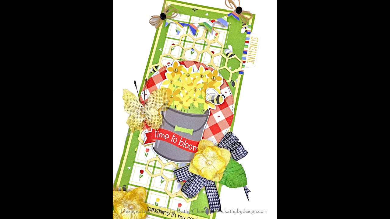 Photoplay Showers and Flowers Slimline Waterfall Card Tutorial