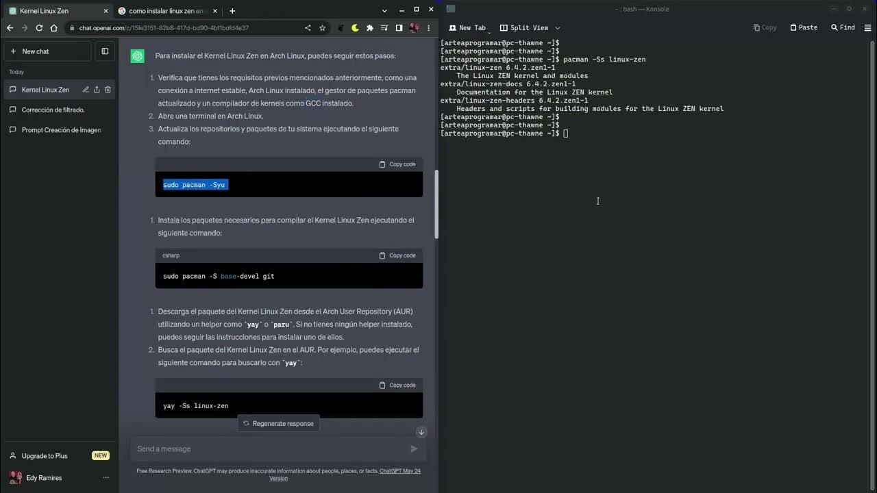 ¿Cómo instalar el Kernel Linux Zen en ArchLinux con ayuda de ChatGPT