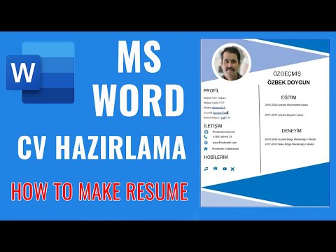 Word CV Hazırlama Fotoğraflı CV Nasıl Hazırlanır