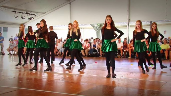 Drunk dancer falls off table while tabletop Irish dancing at