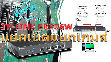 [REVIEW] รีวิว TP-LINK ER706W WiFi6 Load Balance Router ทำ MultiWAN แยกเน็ตแยกเกมส์เล่นลื่นไม่กระตุก