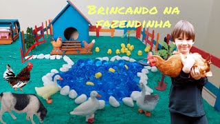 Fazendinha do Felipe | Pintinhos no Caminhão | Galinha de Verdade põe ovo | Vaca Boi Pato | Toy Farm