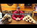 Compressed sawdust blocks vs real firewood