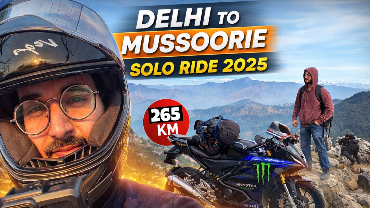 DELHI TO MUSSOORIE SOLO TRIP DAY-1 | ULTIMATE FOGGY WEATHER | CHALLENGING FOR ME