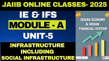 UNIT - 5 | JAIIB-2025 | IE &IFS ONLINE CLASSES | INFRASTRUCTURE INCLUDING SOCIAL INFRASTRUCTURE |