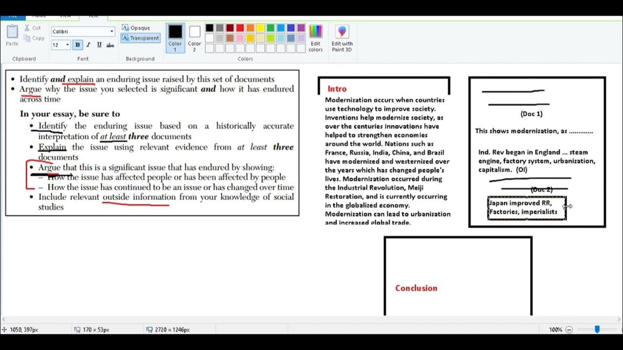 global history 2 regents enduring issue essay