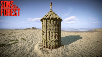 How To Build a STONE WATCHTOWER In Sons Of The Forest (NEW BUILDING IDEA!)