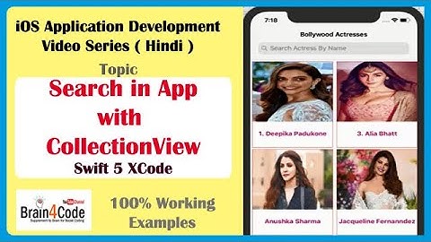 Implement Search Interface in App with Collection View and UISearchController Swift 5 XCode | Hindi