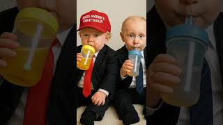 Trump & Putin As Babies? Sipping Juice Like World Leaders