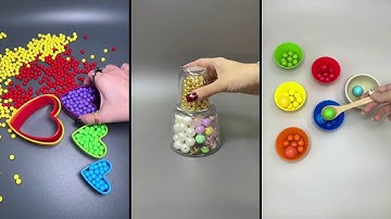 Satisfying Beautiful Beads, Colorful Balls, Haba Slope, Xylophone,  Falling Beads Reverse Video ◀️