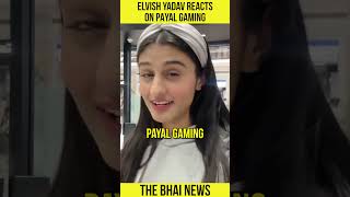 Elvish Yadav REACTION on Payal Gaming | #shorts | The Bhai News