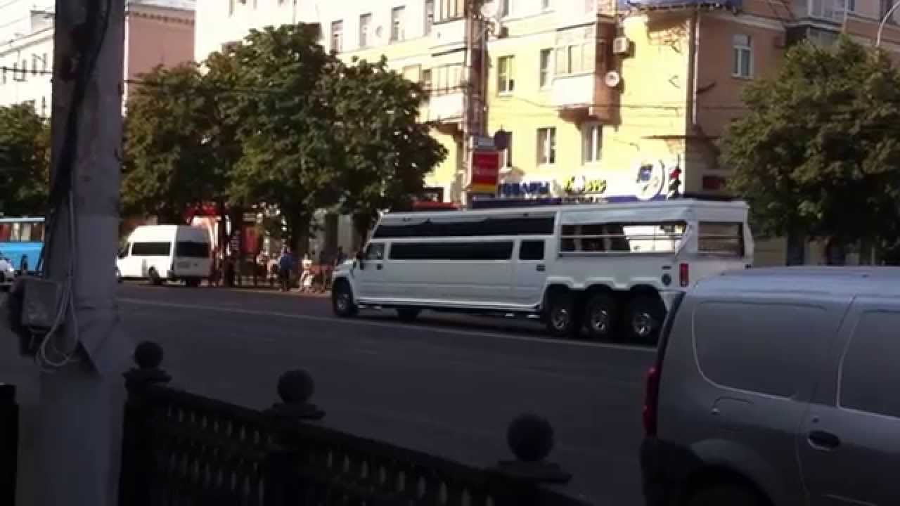 Белый двухэтажный лимузин. - YouTube