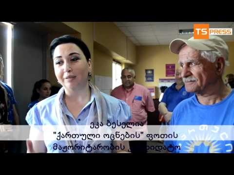 ეკა ბესელია ფოთში დარეგისტრირდა