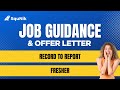 Job Guidance & Offer Letter of R2R, Full Video | SquNik