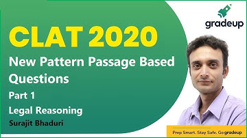 CLAT 2020 Legal Reasoning | New Pattern Passage Based Questions Discussion  | Part 1 | Gradeup