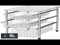 Simple Houseware Stackable 3 Tier Sliding Basket Organizer Drawer Chrome