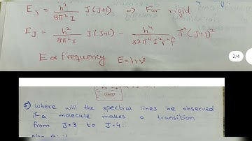 Vibration and Rotational Spectra Questions