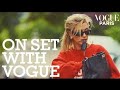 Hailey Bieber channels 90s sportswear vibes | On Set With Vogue | @Vogue Paris