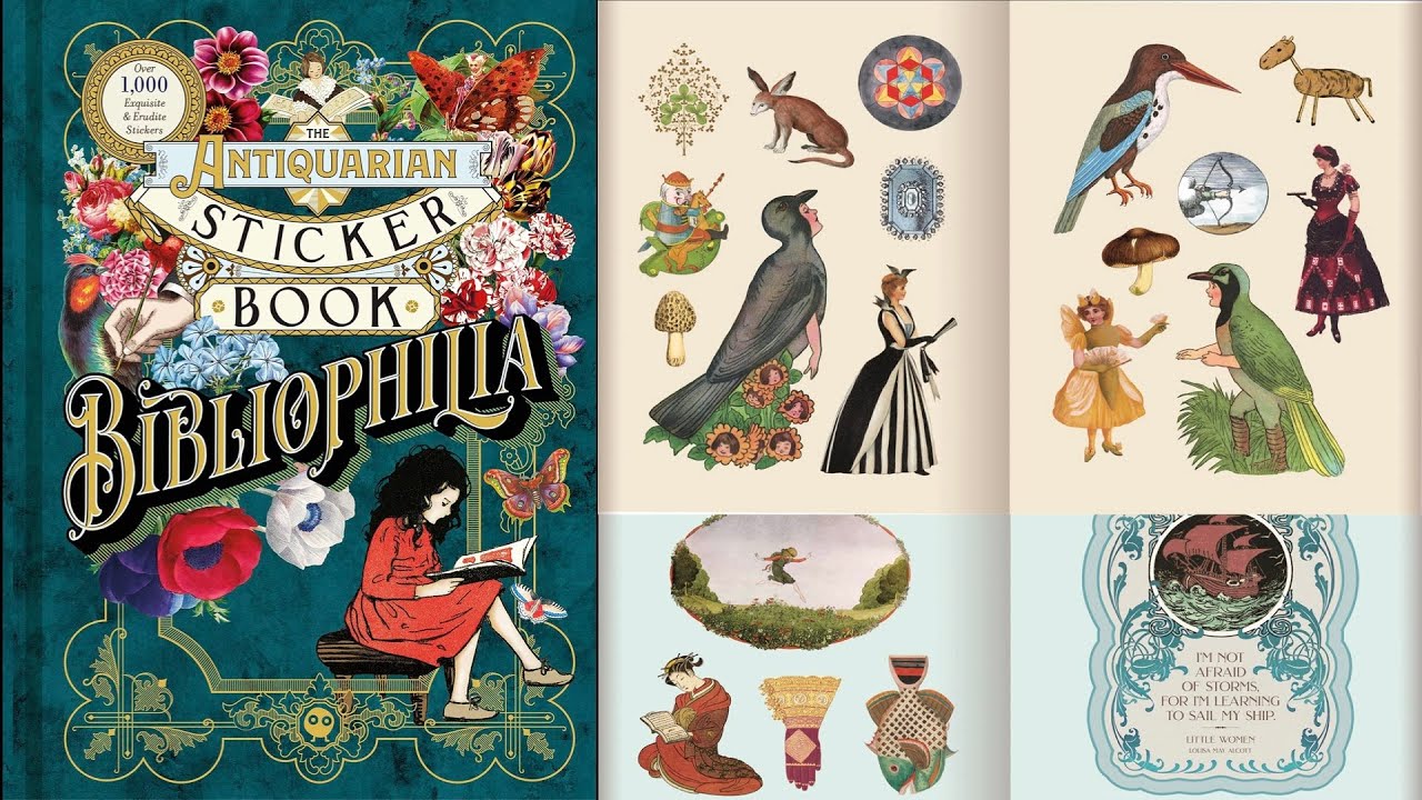 Flip Through NEW! Antiquarian Sticker Book: Bibliophilia - 1000 Stickers by  Odd Dot