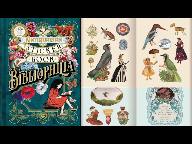 Flip Through NEW! Antiquarian Sticker Book: Bibliophilia