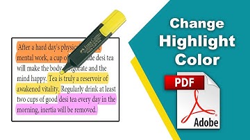 How to change highlight color in a pdf file (Edit PDF) using Adobe Acrobat Pro DC
