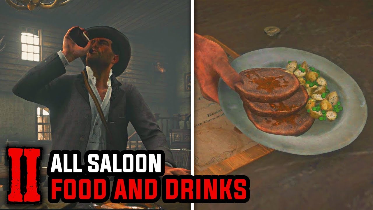 All Food and Drinks on Every Saloon (All Meals, Dishes & Beverages