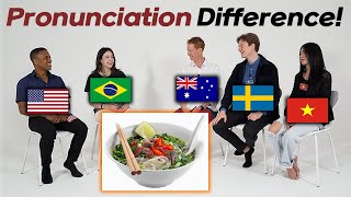 Most famous FOOD pronounciation !! ( English, Swedish, Portugese, Vietnamese)