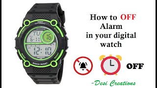 How to off alarm in sports watch || DesiCrestions