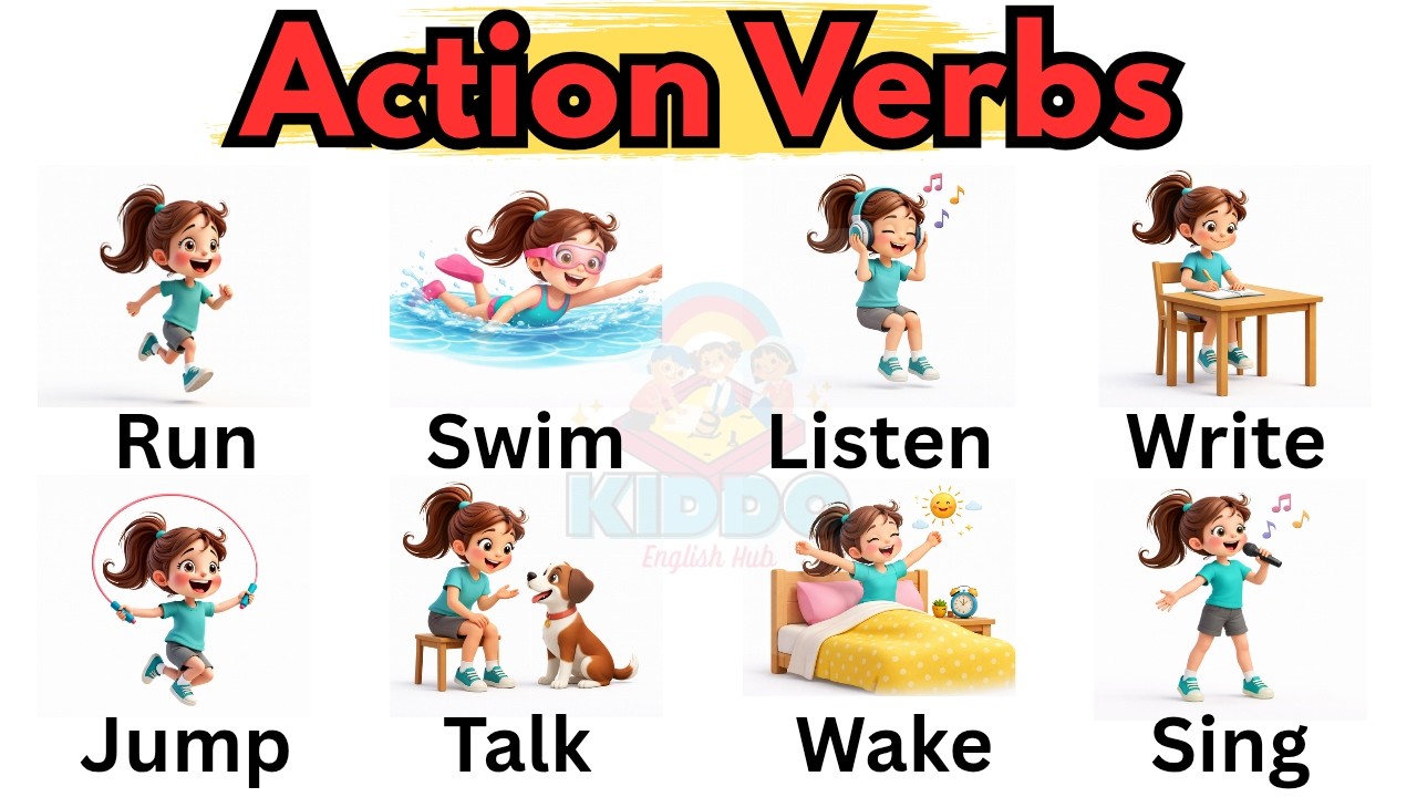 Action Verb Poster For Kids
