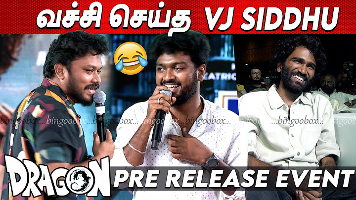 🤣🤣Sema Adi Last Week - VJ Siddhu Open Talk at Dragon Pre Release Event Harshath Speech Vj Siddhu