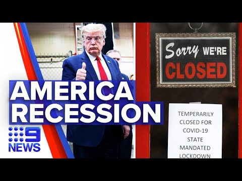 Coronavirus: America sinks into its worst recession | Nine News Australia