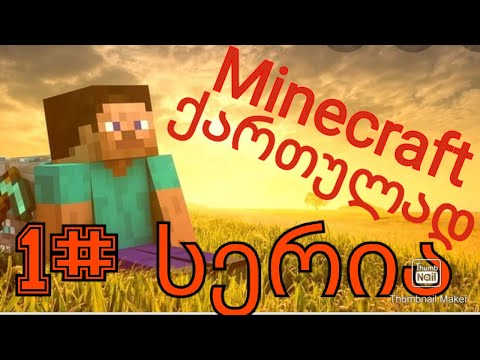 Minecraft 1 სერია ქართულად მთისქვეშა ბაზა!!!