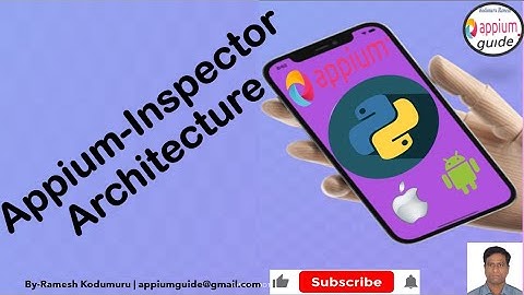 [Appium/Python Tutorial]  Part -13 : "Appium Inspector" Architecture-Overview