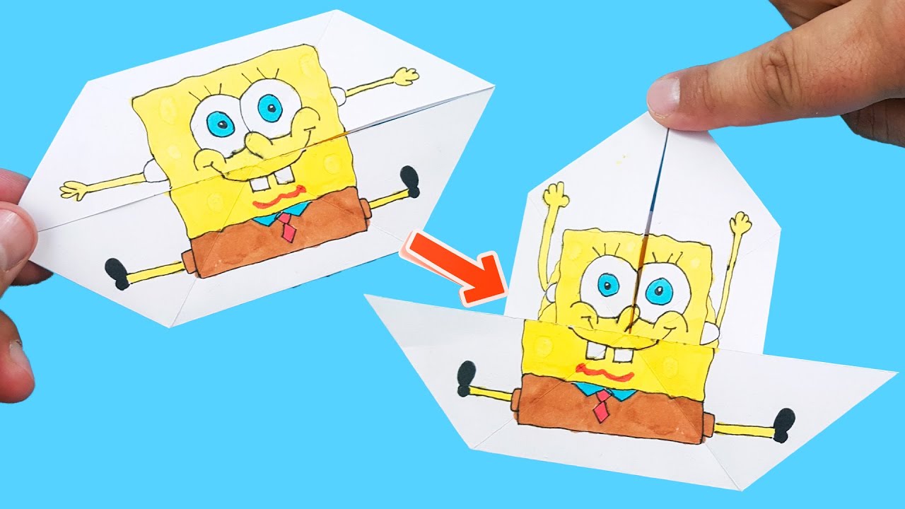 Family craft time! How to make a Spongebob Squarepants Puppet