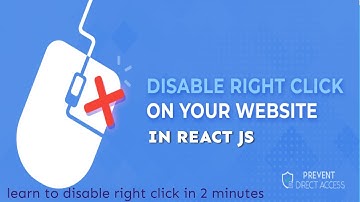 How to disable right click in your react website ||