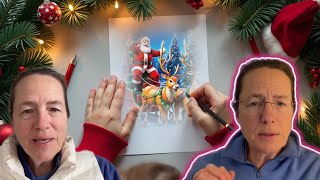 Tracking Santa’s Sleigh | Talk & Draw with Liza Donnelly and Heather Cox Richardson” 🎅🖍️. 