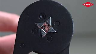 Pince à sertir auto-ajustable 97 53 04 pour embouts de câble avec accès latéral de Knipex
