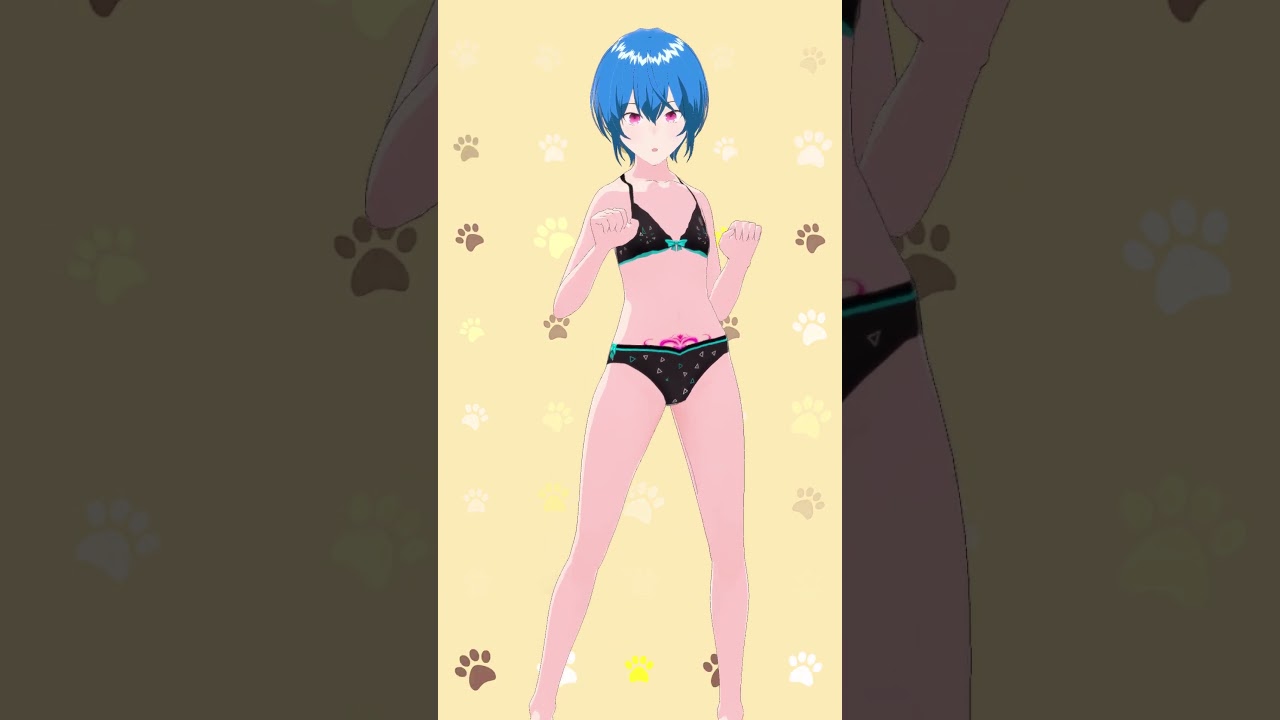ねこダンス 踊らせてみた 水着ver  #shorts #涼海りお #男の娘vtuber #vtuber #varkshorts  #ねこダンス #水着 #個人勢