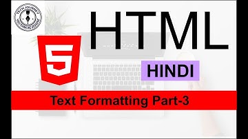 HTML Text Formatting Font Tag Tutorial (in Hindi)..Part 3