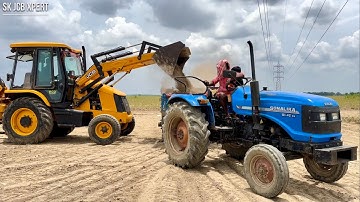 New Jcb 3dx Backhoe Loader Machine Loading Mud In Sonalika 42 Di Rx Tractor | Jcb Tractor |Jcb Video