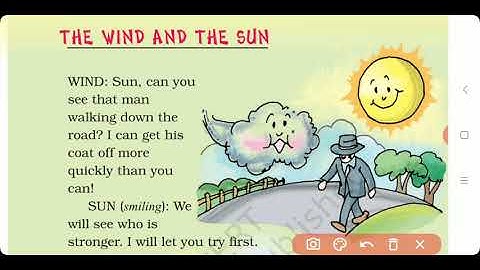 The wind & the sun || class-4th ncert english || lesson -6 ||hindi explanation