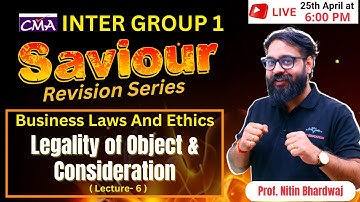 Indian Contract Act, 1872 | Consideration | Revision Lecture- 6 | By Prof. Nitin Bhardwaj