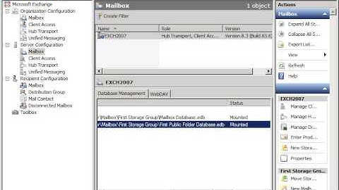Create Public Folder Database In Exchange Server 2007 or Check Default Path Part 09