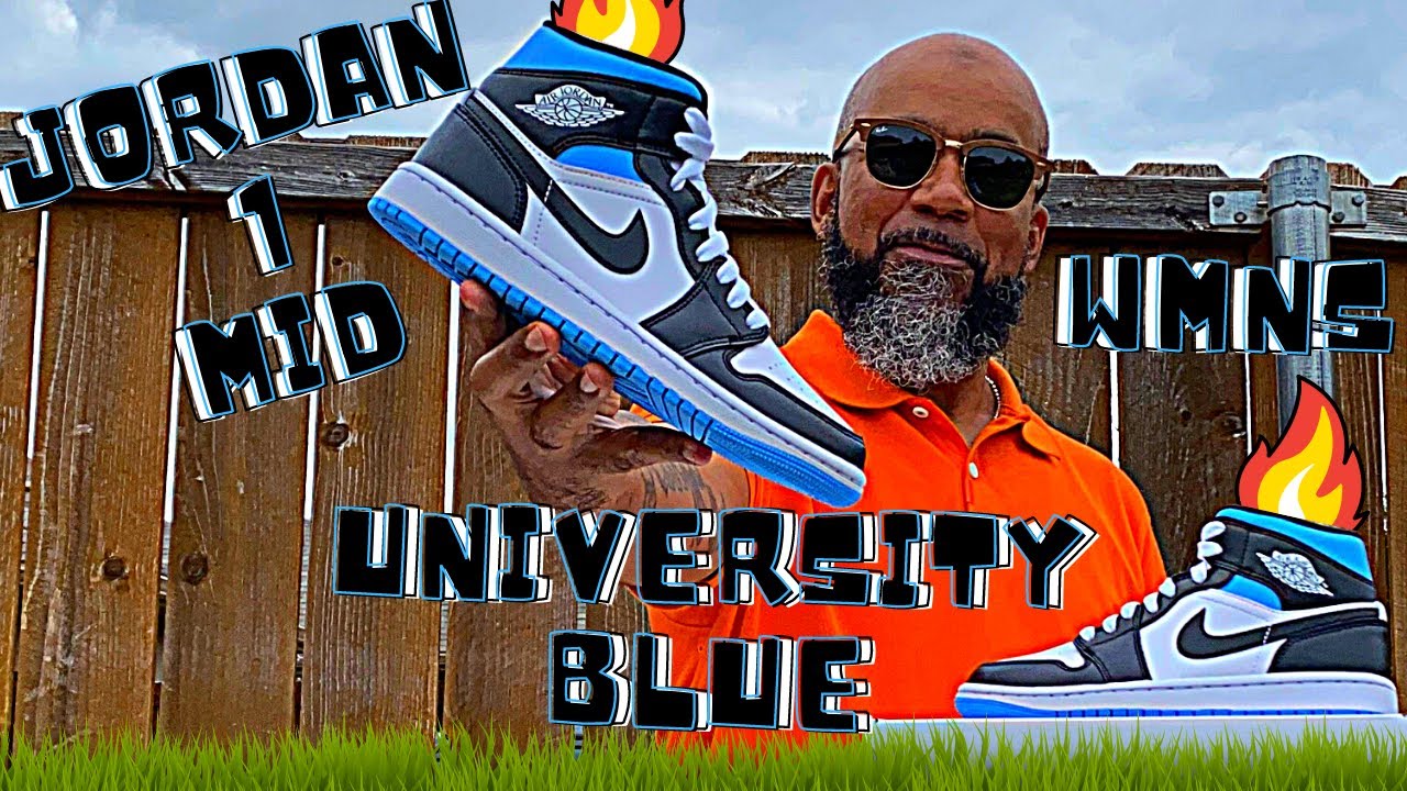 The Jordan 1 Mid University Blue Super Clean Where To Buy Youtube