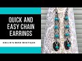 Learn how to make a pair of chain earrings - super quick and cute!